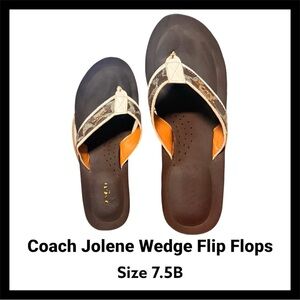 Coach Jolene Wedge Flip Flops